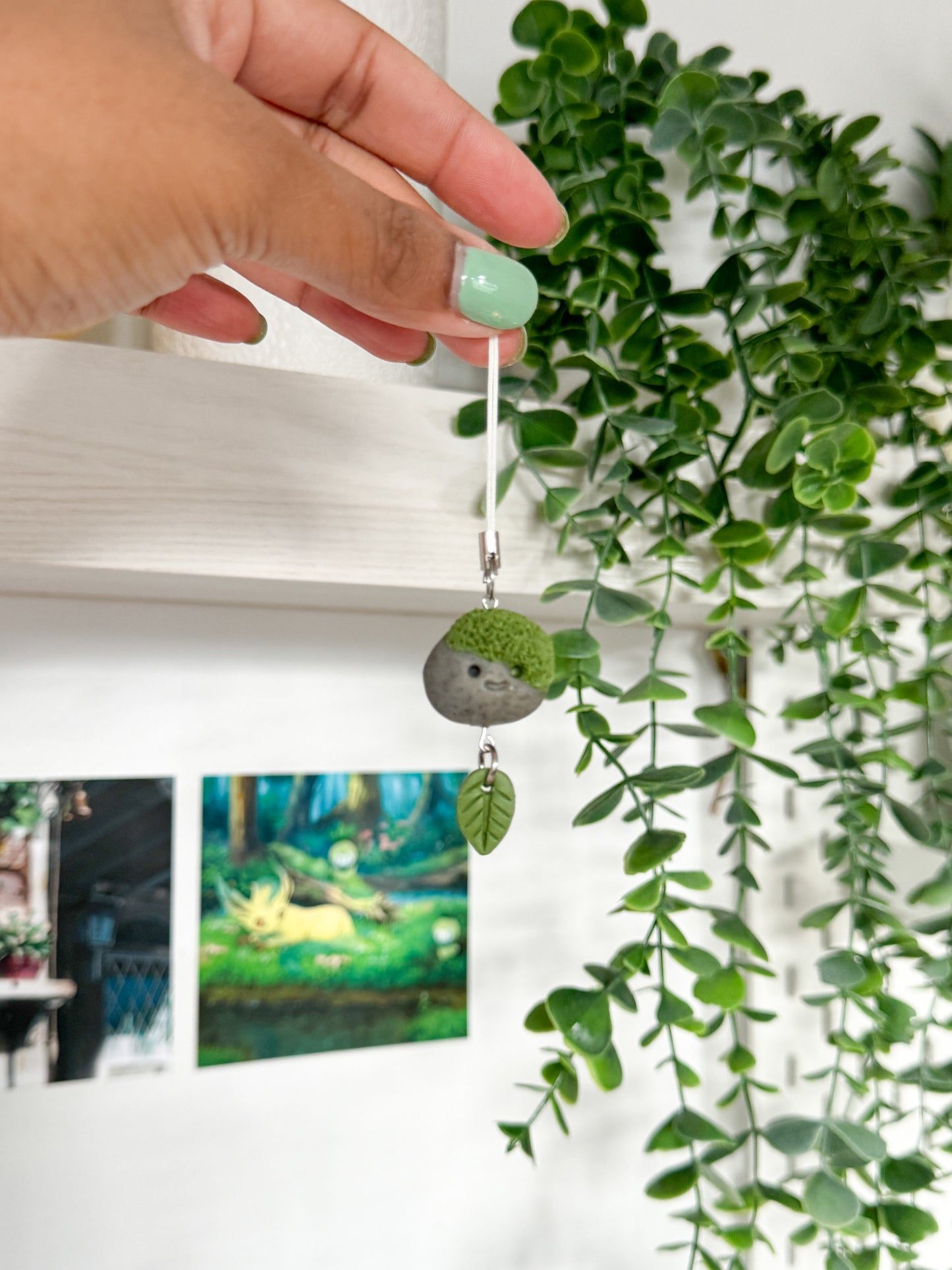 Moss Rock Charm