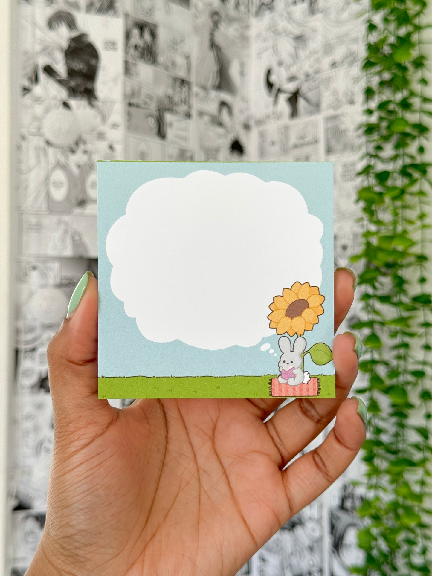 Sunflower Bunny Notepad