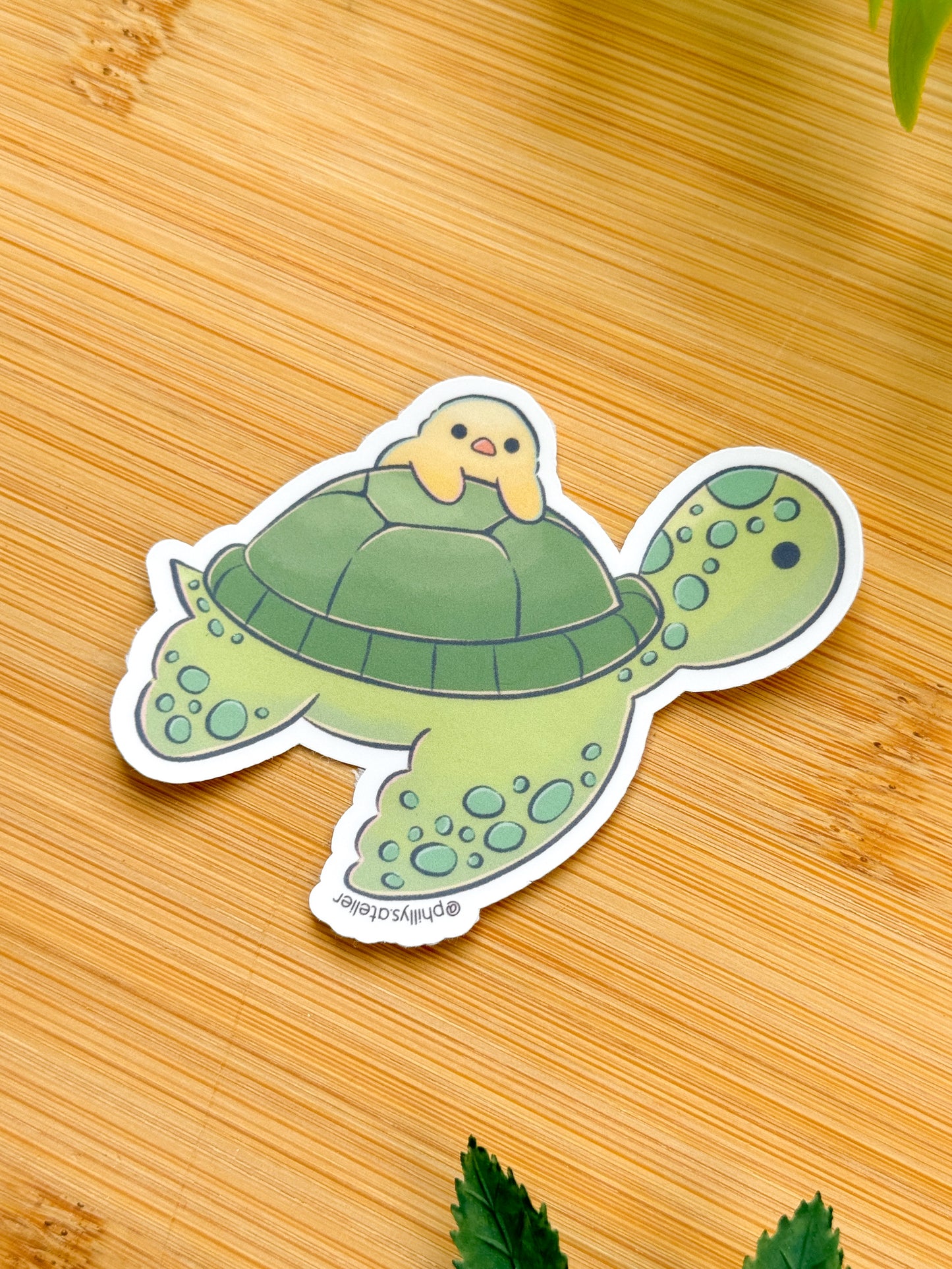 Turtle + Chick Vinyl Sticker