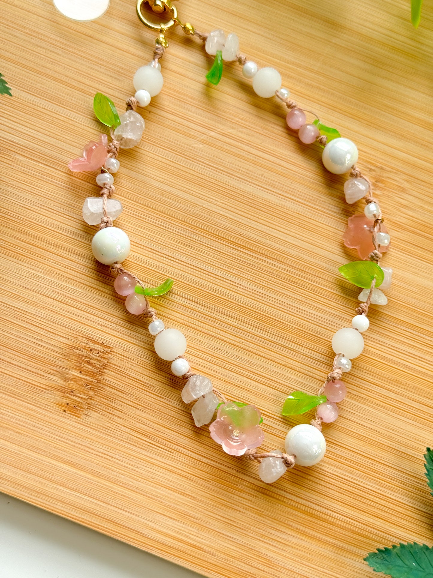 Cherry Blossom Phone Charm Wristlet