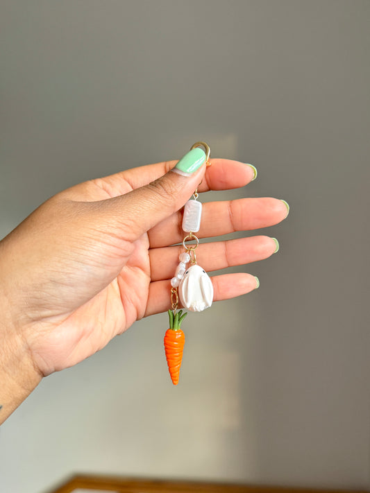 Bunny + Carrot Keychain
