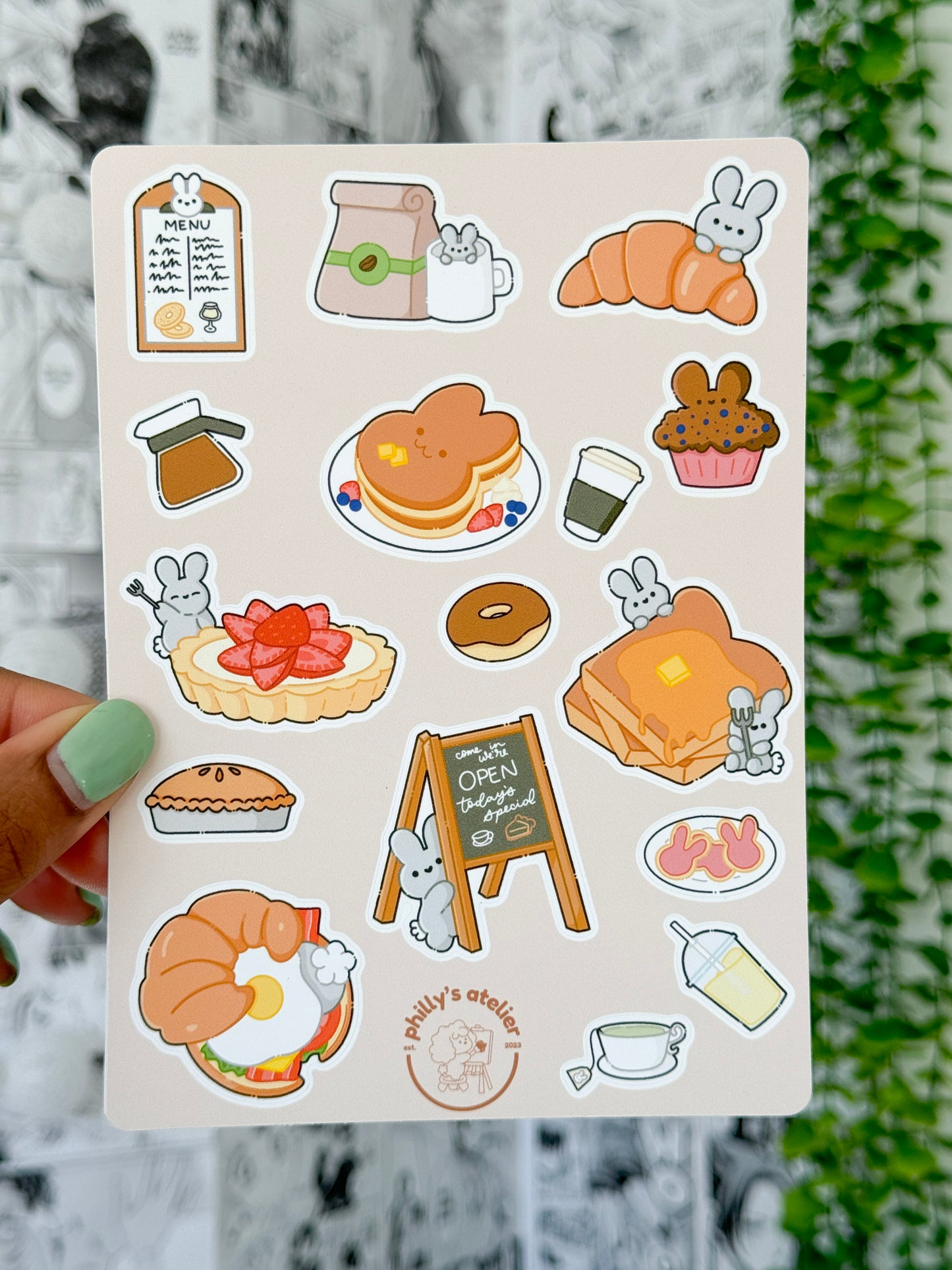 Bunny Cafe Sticker Sheet