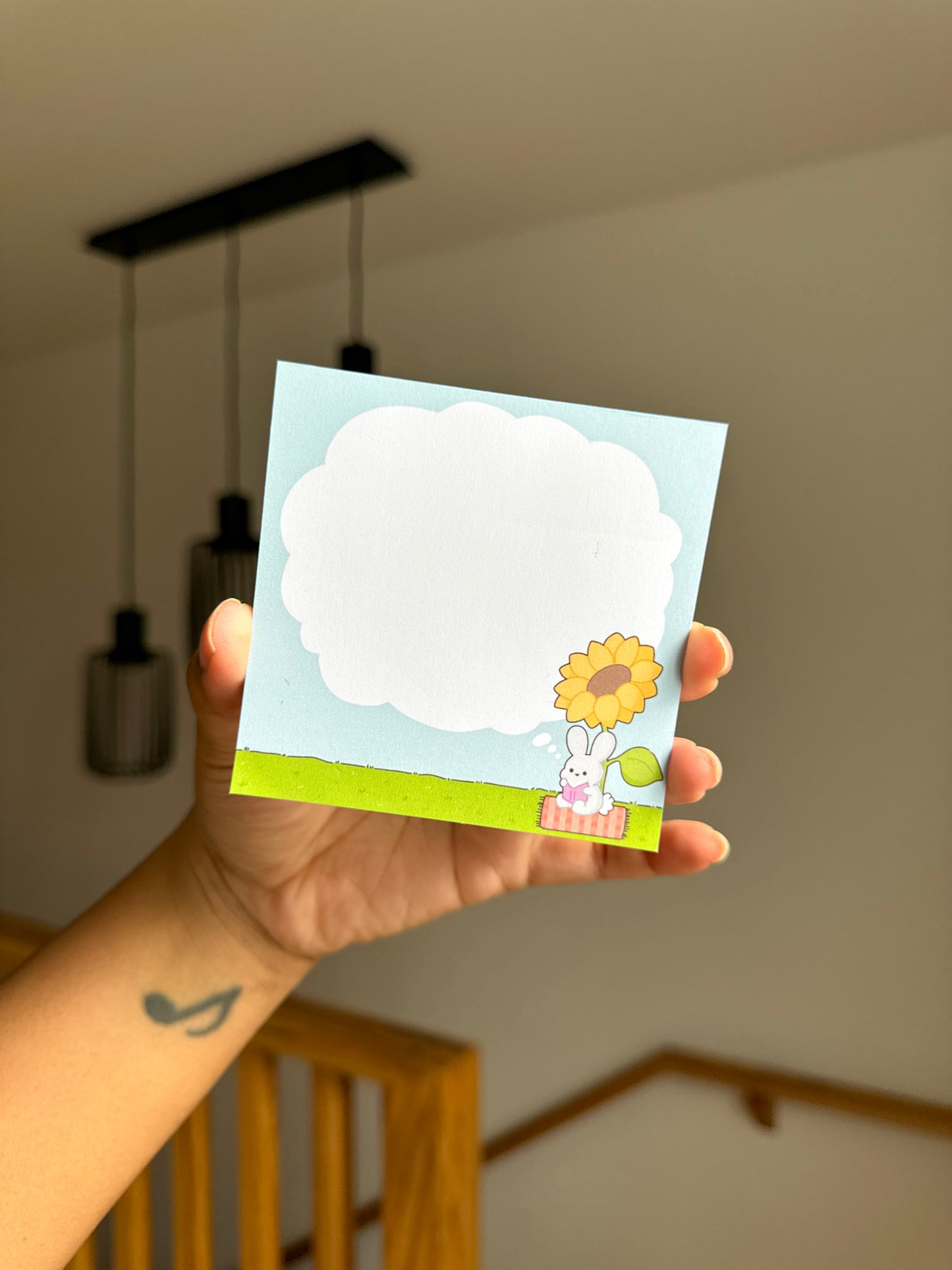 Sunflower Bunny Notepad