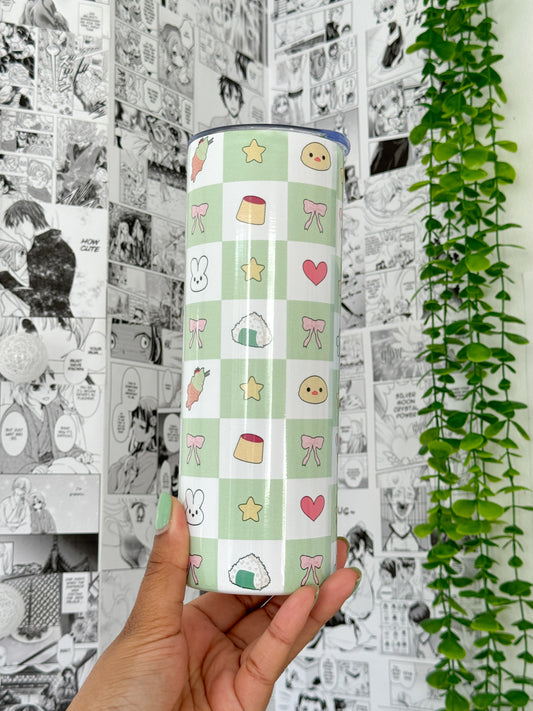 Green Checkered Tumblr 20 oz.