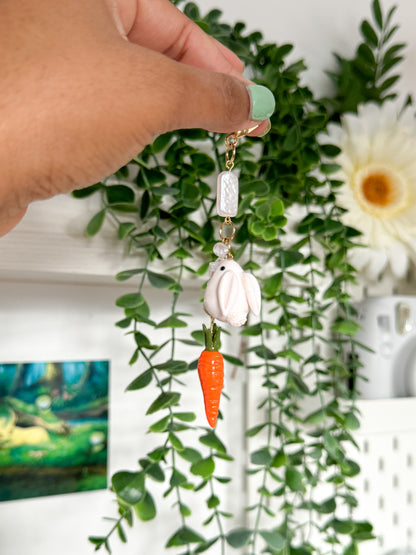 Bunny + Carrot Keychain