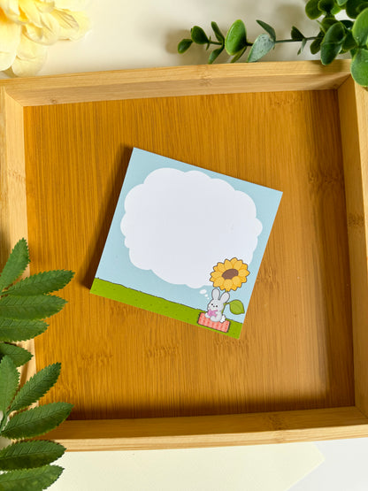 Sunflower Bunny Notepad