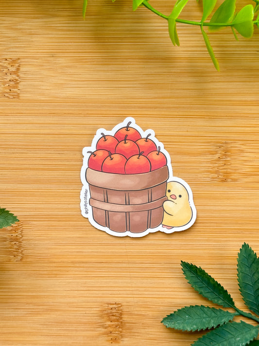 Apple Barrel Vinyl Sticker