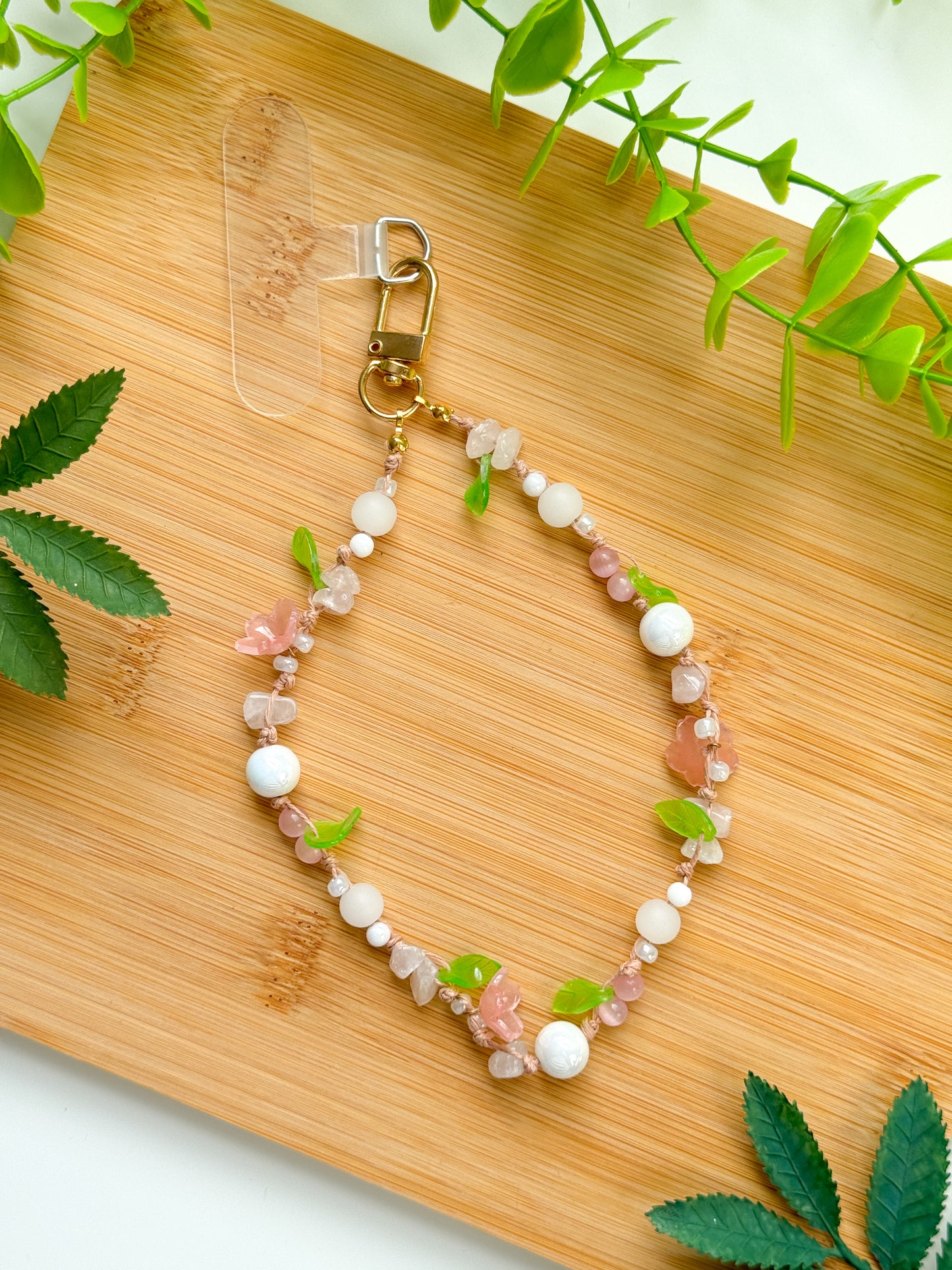 Cherry Blossom Phone Charm Wristlet