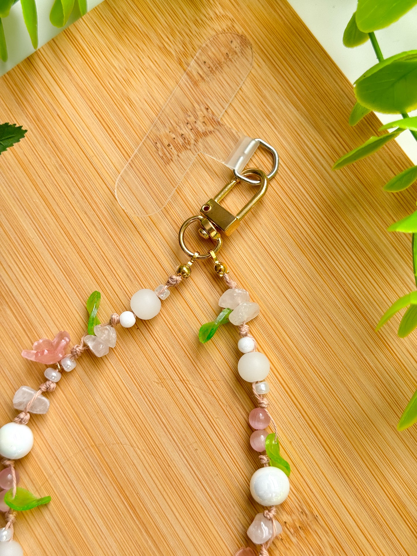 Cherry Blossom Phone Charm Wristlet