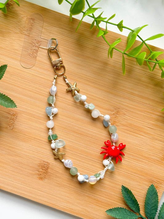 Ocean Theme Phone Charm Wristlet