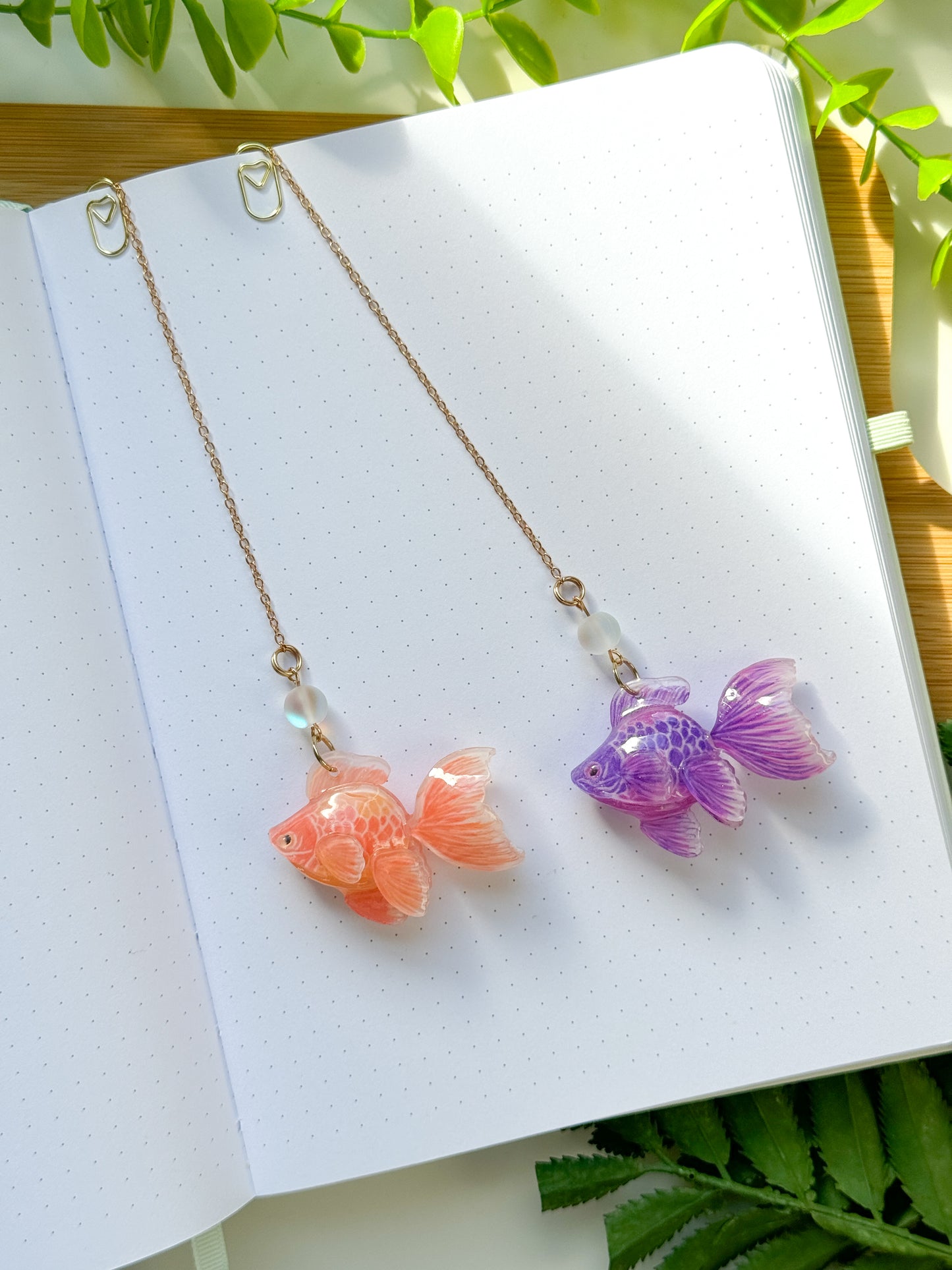 Goldish Bookmark Charm