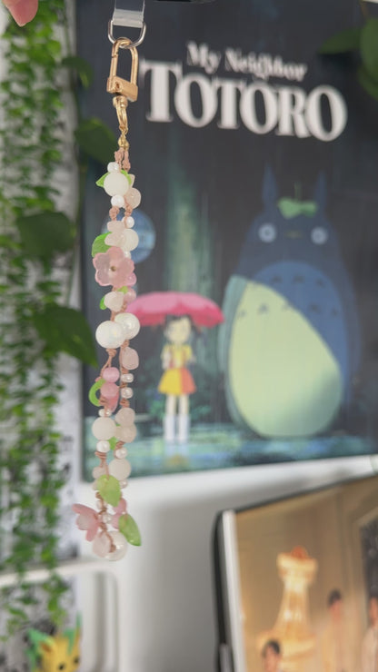 Cherry Blossom Phone Charm Wristlet